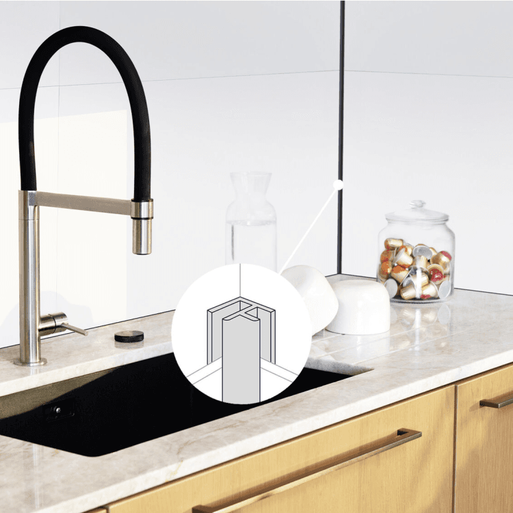 Profile mural alu angle universel alu pour Senso Wall Gerflor - 260 cm x 2 cm x 0.16 cm