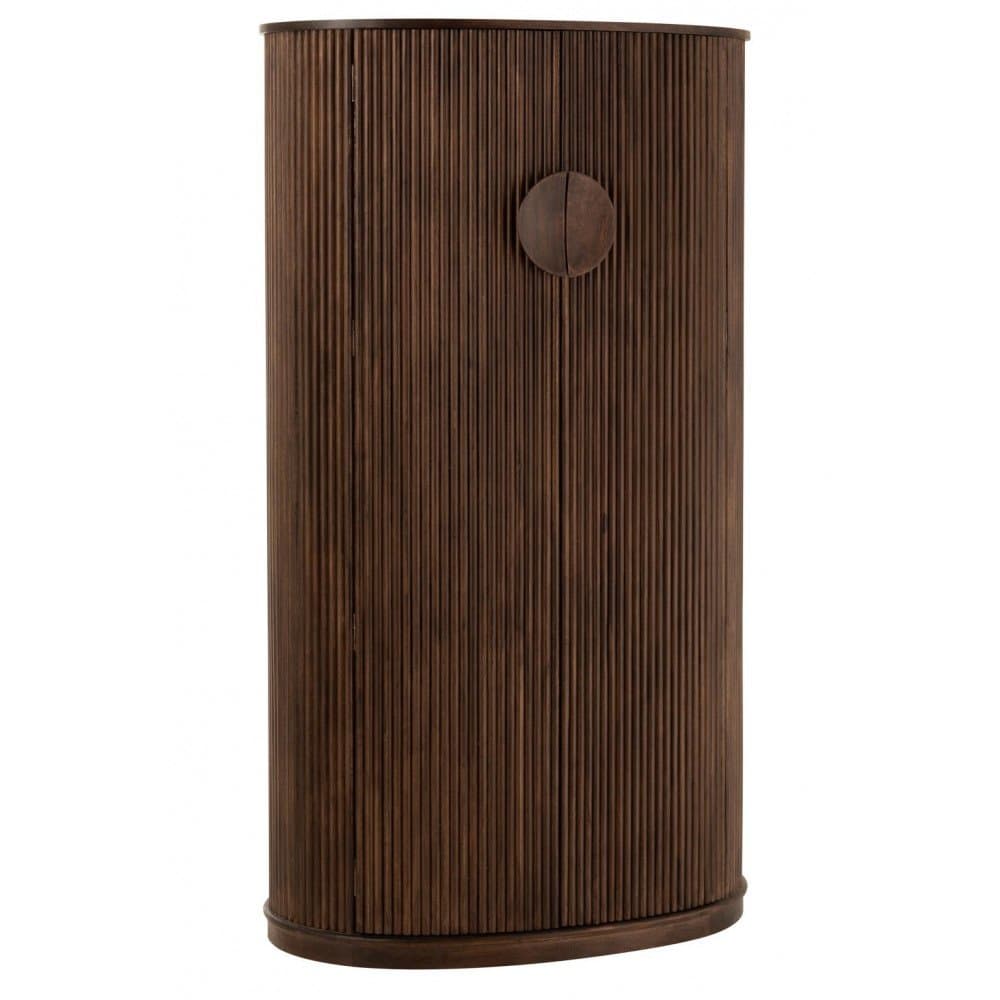 Armoire de bar Reyi eb bois de manguier brun foncé